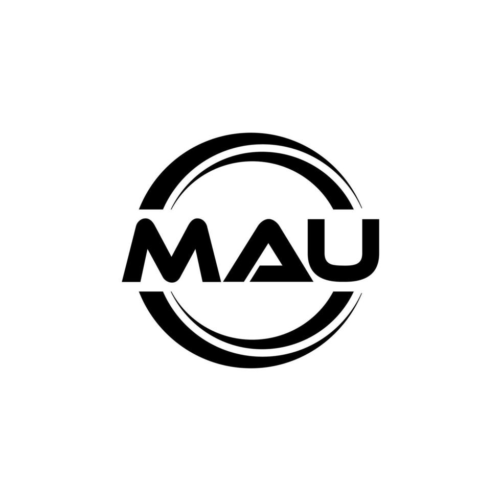 Mau-Brief-Logo-Design in Abbildung. Vektorlogo, Kalligrafie-Designs für Logo, Poster, Einladung usw. vektor