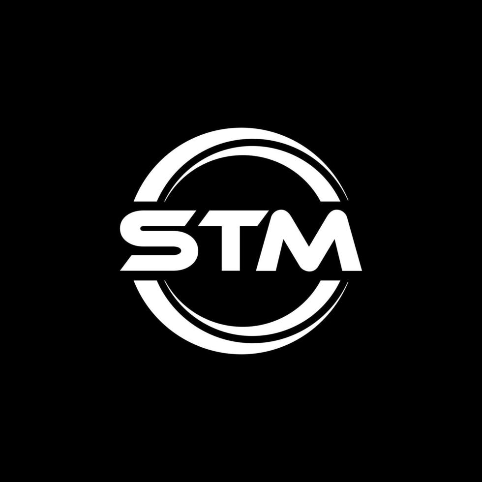 stm brev logotyp design i illustration. vektor logotyp, kalligrafi mönster för logotyp, affisch, inbjudan, etc.