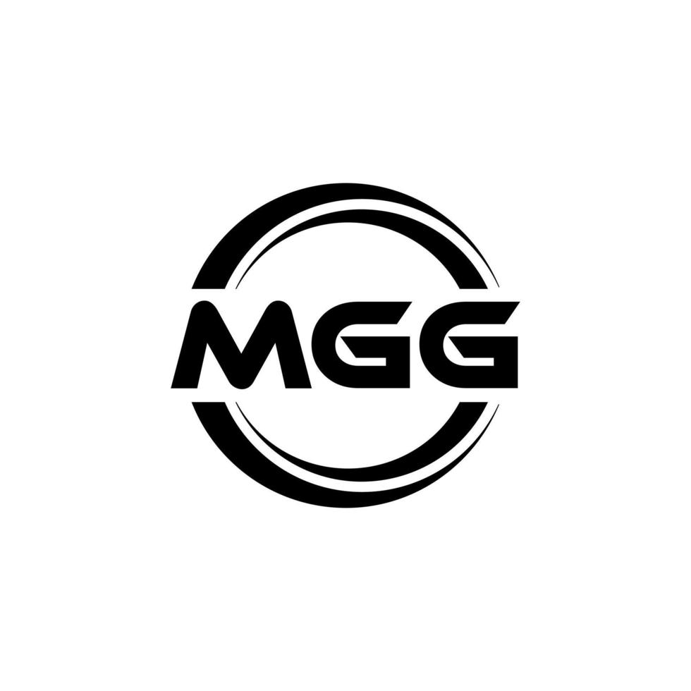 mgg brev logotyp design i illustration. vektor logotyp, kalligrafi mönster för logotyp, affisch, inbjudan, etc.