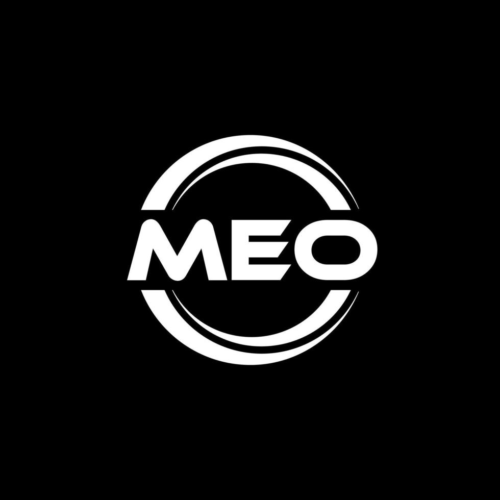 meo brev logotyp design i illustration. vektor logotyp, kalligrafi mönster för logotyp, affisch, inbjudan, etc.