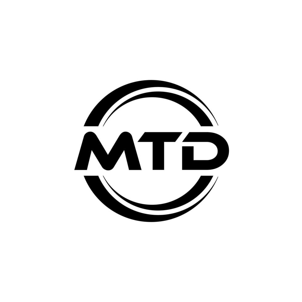 mtd-Brief-Logo-Design in Abbildung. Vektorlogo, Kalligrafie-Designs für Logo, Poster, Einladung usw. vektor