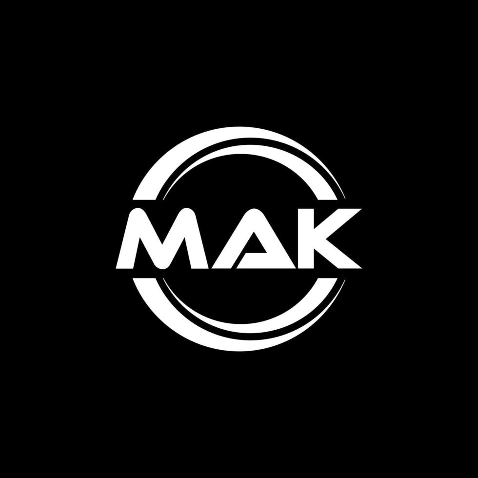 mak-Brief-Logo-Design in Abbildung. Vektorlogo, Kalligrafie-Designs für Logo, Poster, Einladung usw. vektor