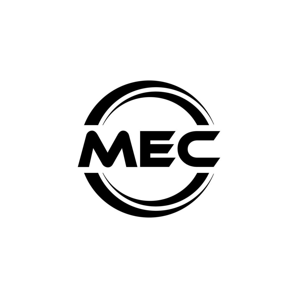 mec brev logotyp design i illustration. vektor logotyp, kalligrafi mönster för logotyp, affisch, inbjudan, etc.