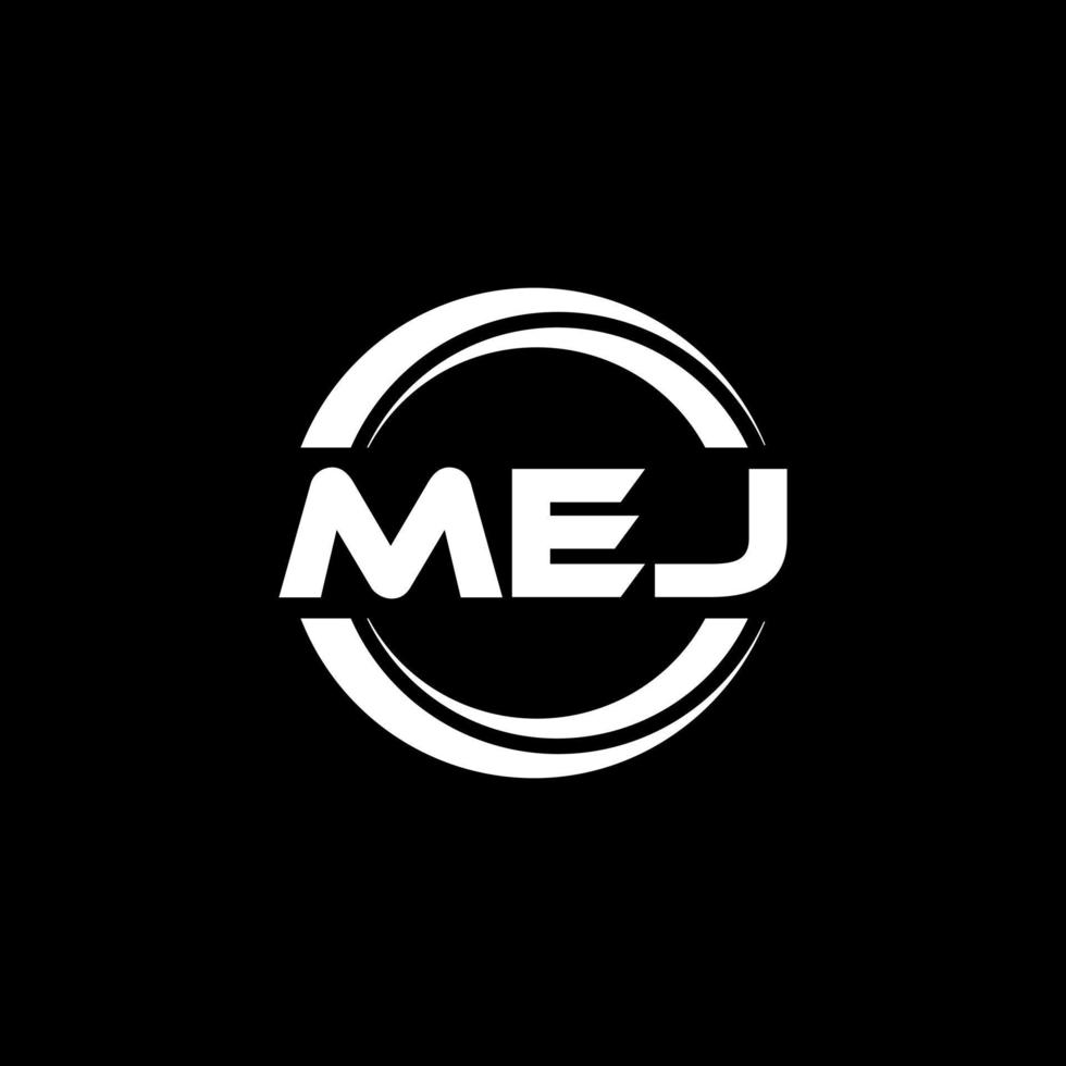 Logo-Design des mej-Buchstabens in der Abbildung. Vektorlogo, Kalligrafie-Designs für Logo, Poster, Einladung usw. vektor