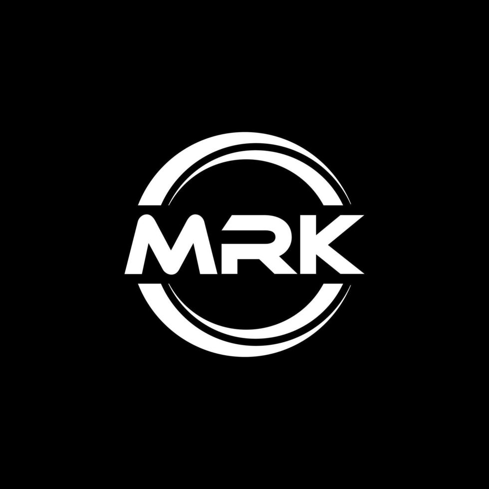MRK-Brief-Logo-Design in Abbildung. Vektorlogo, Kalligrafie-Designs für Logo, Poster, Einladung usw. vektor