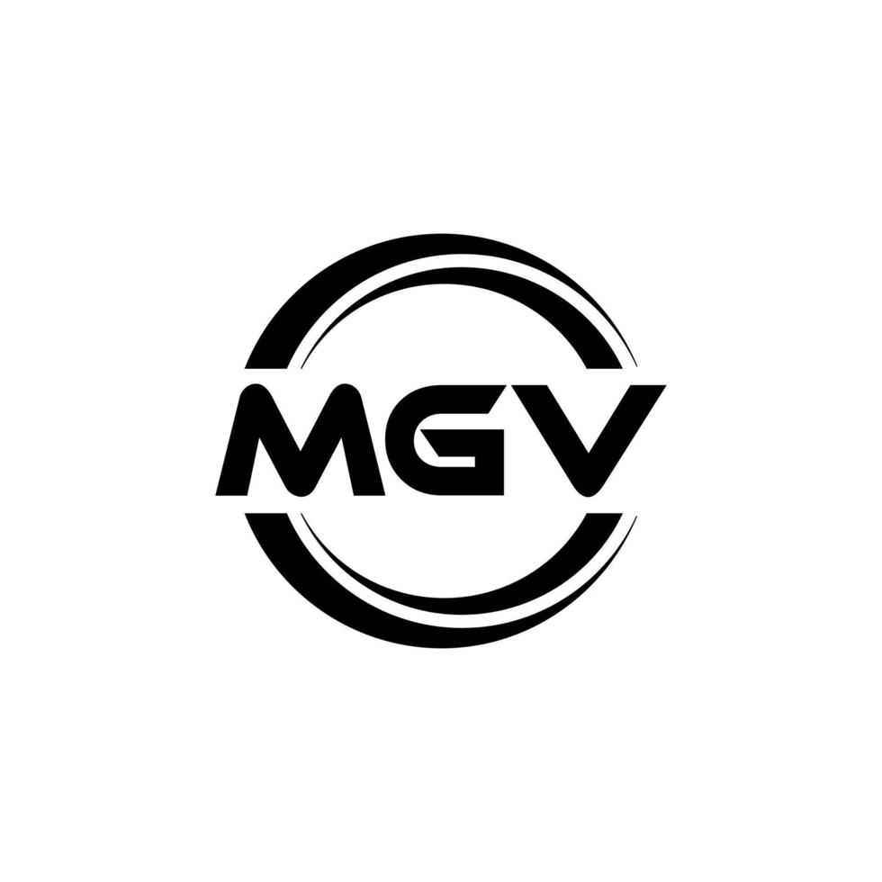 mgv brev logotyp design i illustration. vektor logotyp, kalligrafi mönster för logotyp, affisch, inbjudan, etc.