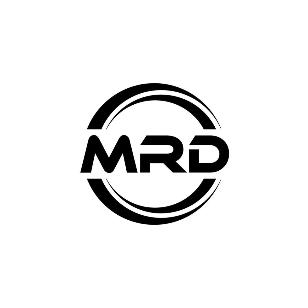 MRD-Brief-Logo-Design in Abbildung. Vektorlogo, Kalligrafie-Designs für Logo, Poster, Einladung usw. vektor
