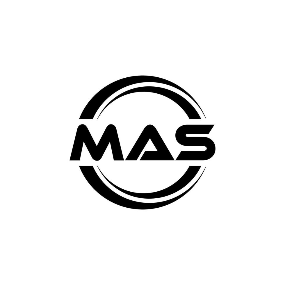 mas brev logotyp design i illustration. vektor logotyp, kalligrafi mönster för logotyp, affisch, inbjudan, etc.