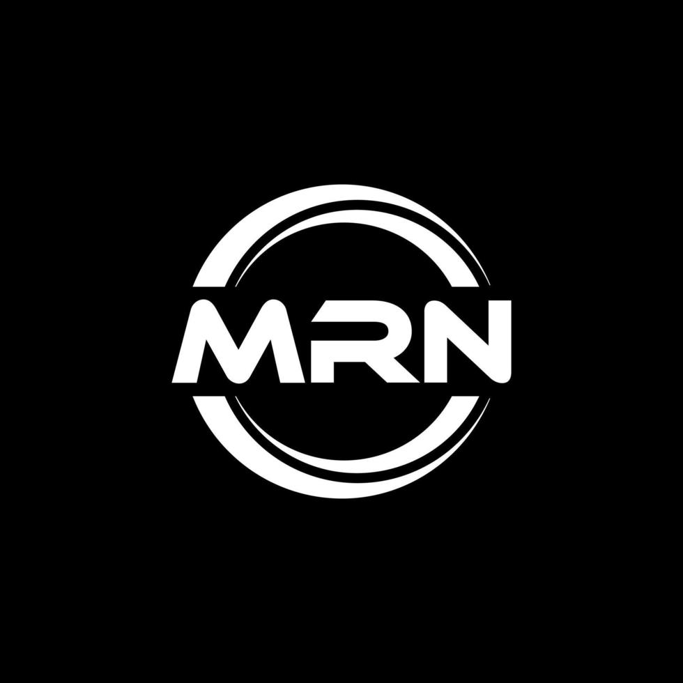 mrn brev logotyp design i illustration. vektor logotyp, kalligrafi mönster för logotyp, affisch, inbjudan, etc.