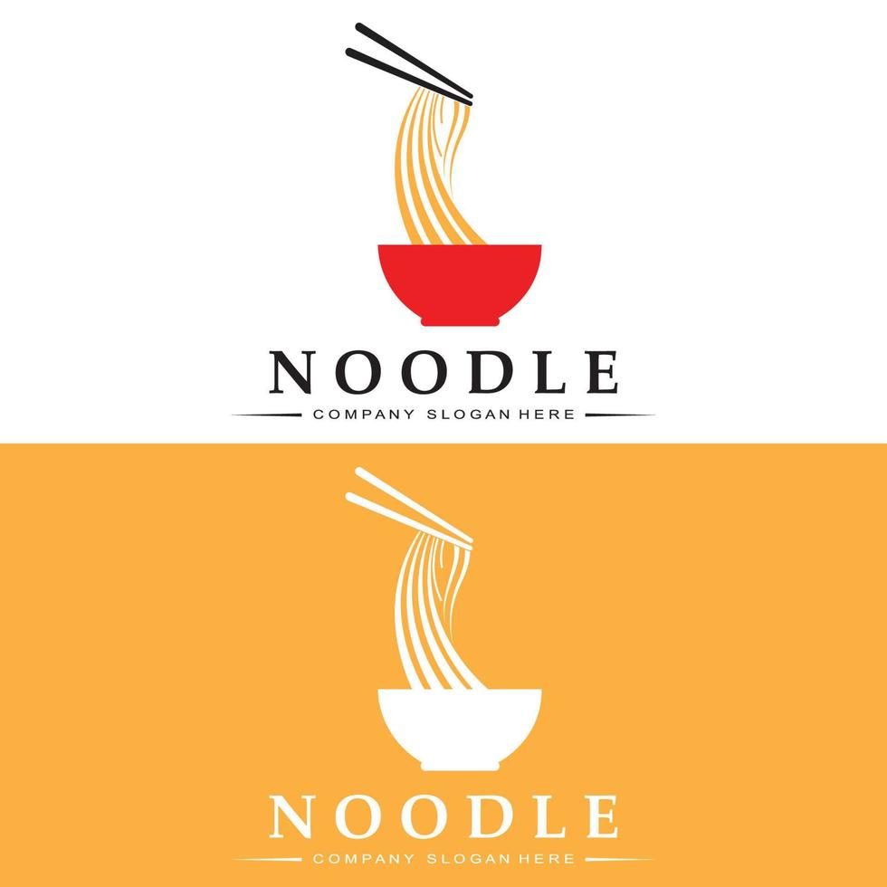 spaghetti logotyp, asiatisk mat vektor, design lämplig för Ramen nudel butiker och restauranger vektor