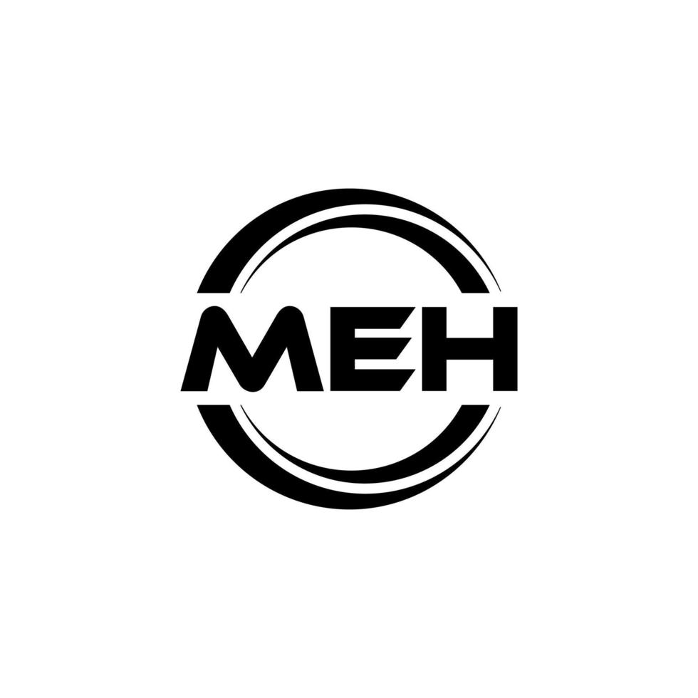 meh brev logotyp design i illustration. vektor logotyp, kalligrafi mönster för logotyp, affisch, inbjudan, etc.