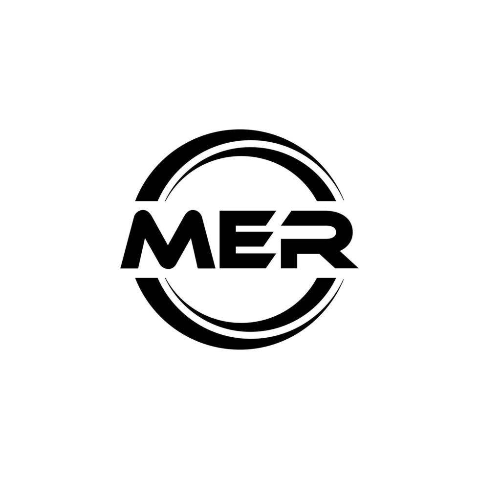 Mer-Brief-Logo-Design in Abbildung. Vektorlogo, Kalligrafie-Designs für Logo, Poster, Einladung usw. vektor