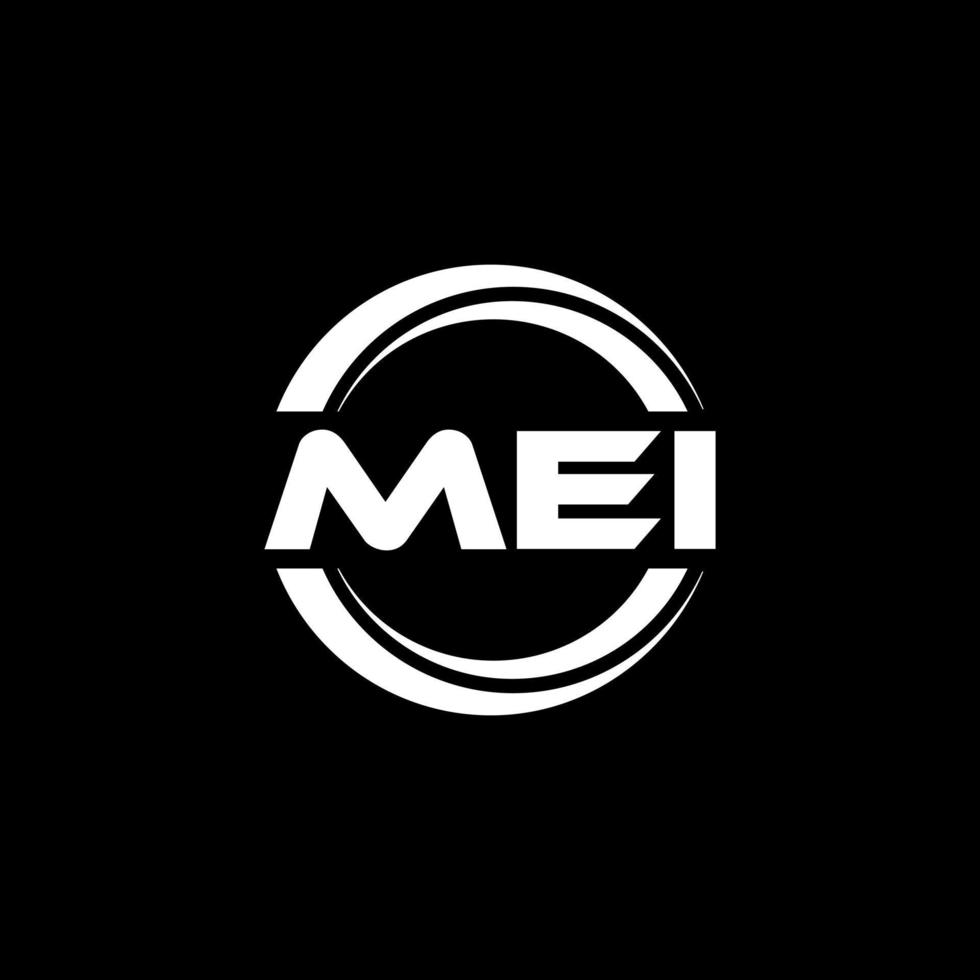 mei brev logotyp design i illustration. vektor logotyp, kalligrafi mönster för logotyp, affisch, inbjudan, etc.