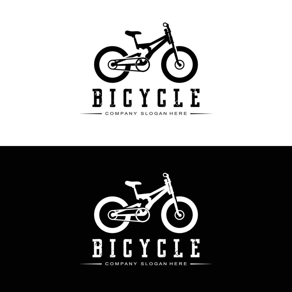 Fahrradlogo, lässiger Fahrzeugvektor, Design geeignet für Fahrradgeschäfte, Sportzweige, Mountainbikes und Kinderfahrräder vektor