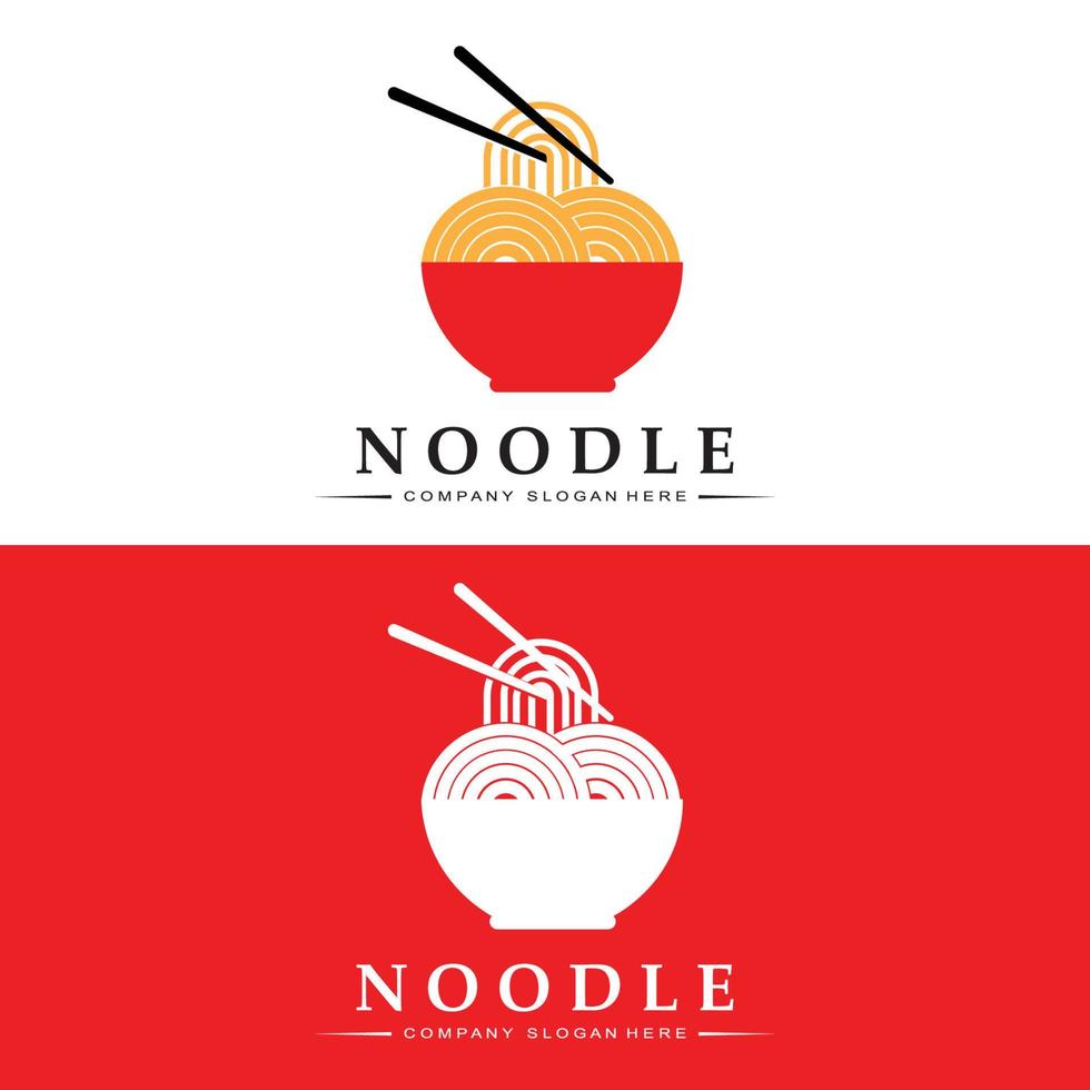 spaghetti logotyp, asiatisk mat vektor, design lämplig för Ramen nudel butiker och restauranger vektor