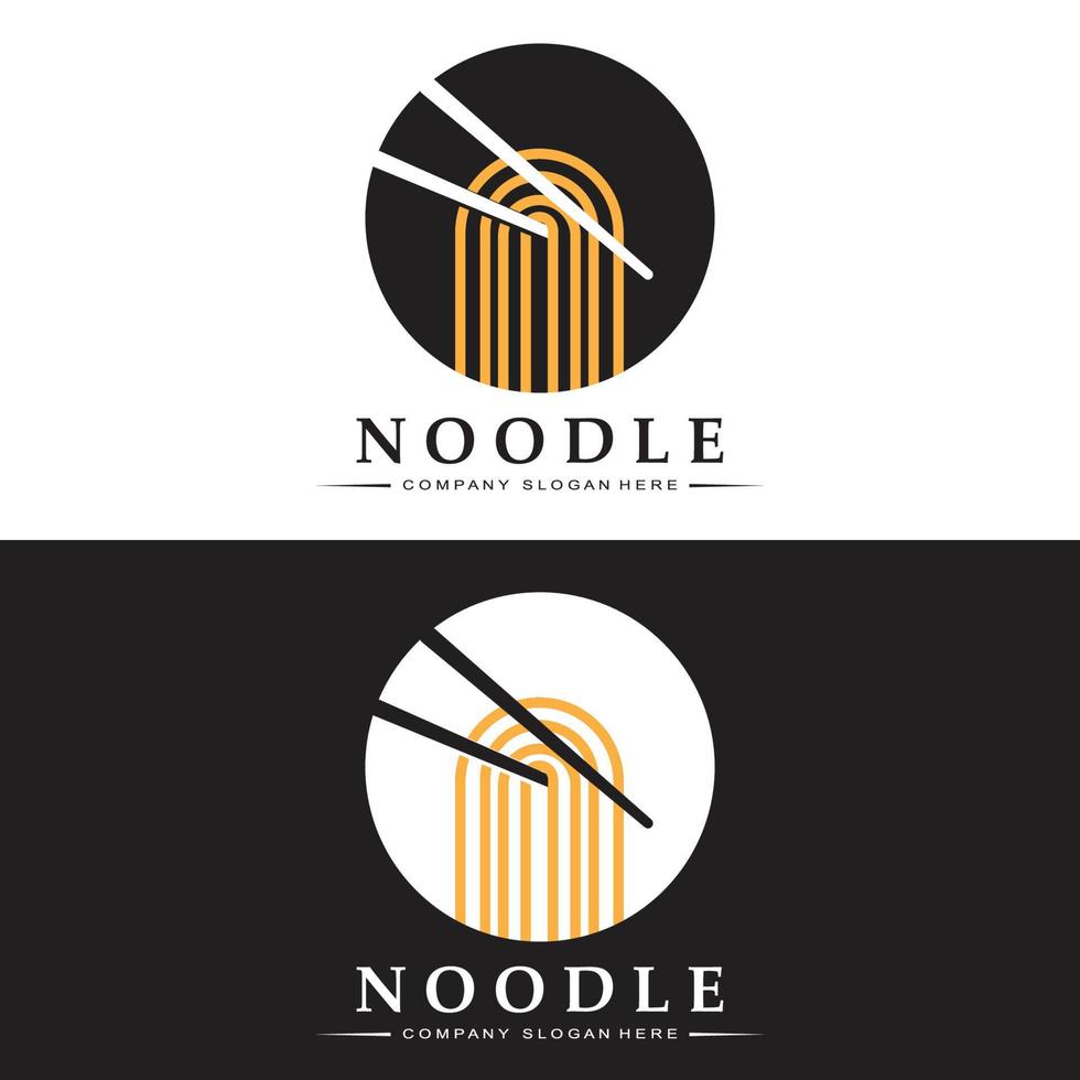 Nudellogo, asiatischer Lebensmittelvektor, Design geeignet für Ramen-Nudelläden und Restaurants vektor