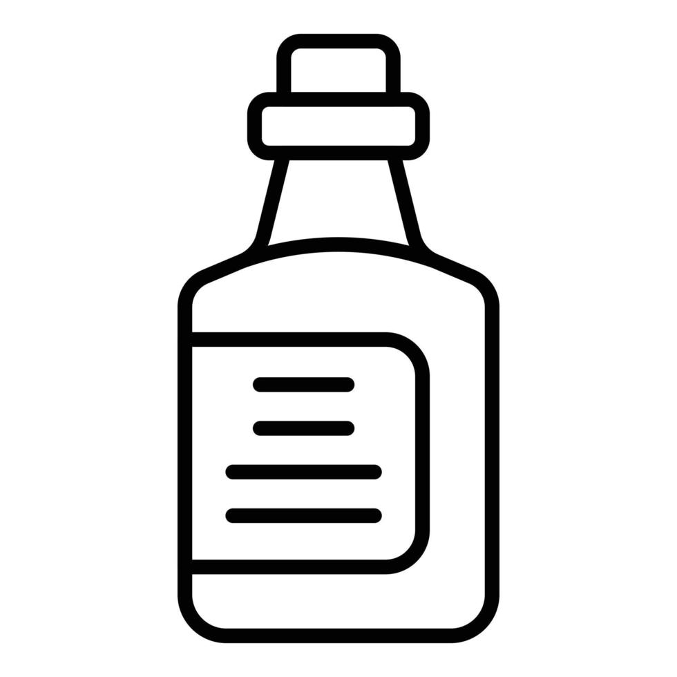 Symbol Umrissvektor für Olivenölflaschen. Nahrungspflanze vektor