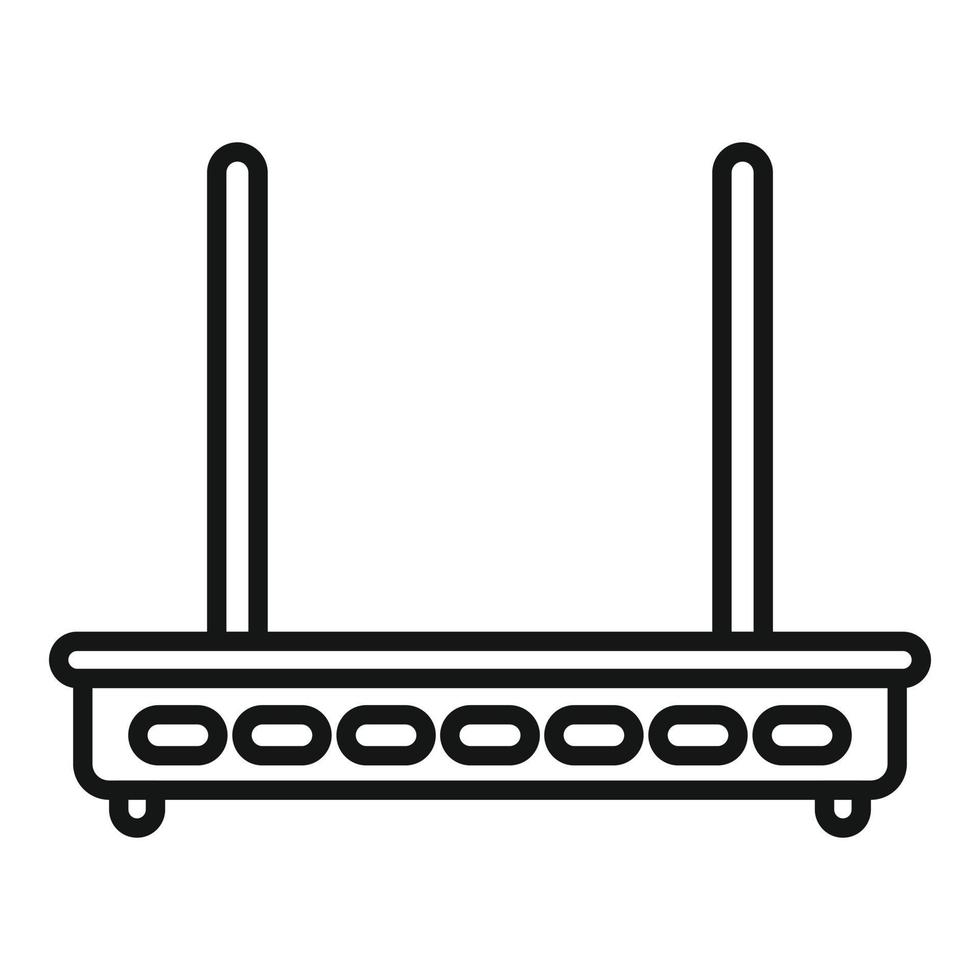 Router-Modem-Symbol-Umrissvektor. WLAN-Internet vektor