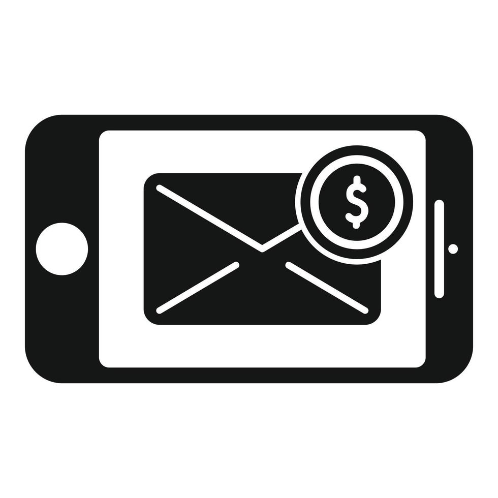 Zahlungsinformationen Mail-Symbol einfacher Vektor. Geld bezahlen vektor