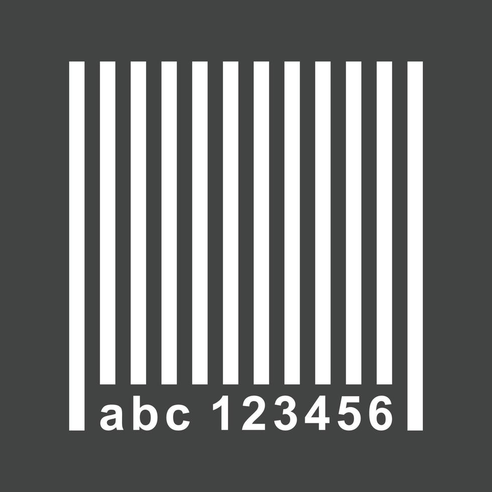 Barcode-Linie invertiertes Symbol vektor