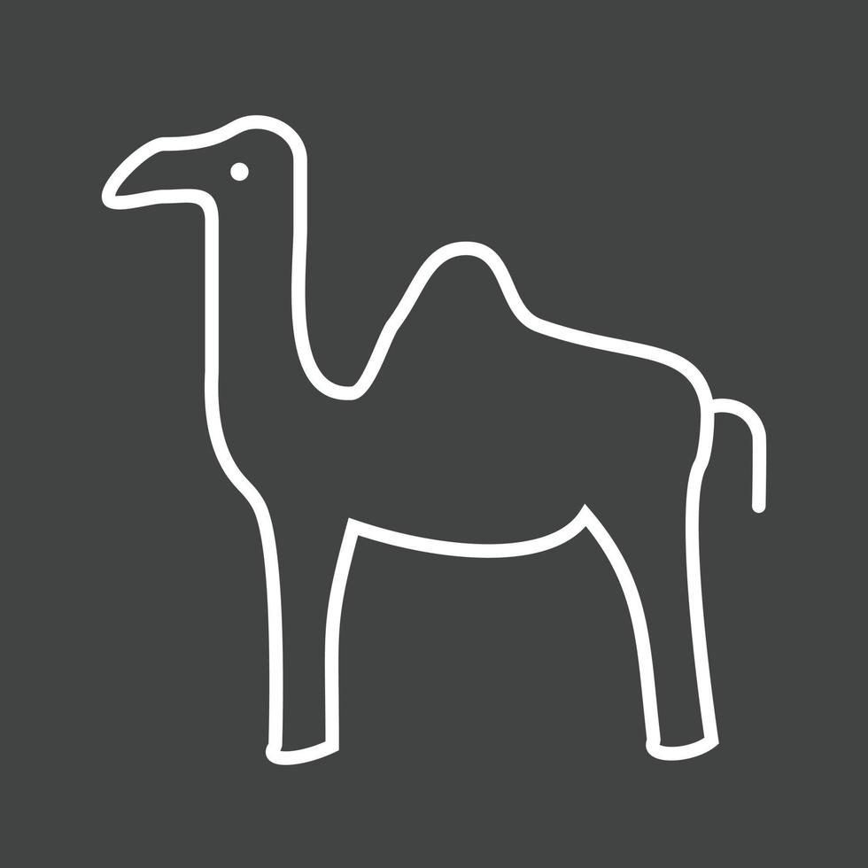 kamel linje omvänd ikon vektor