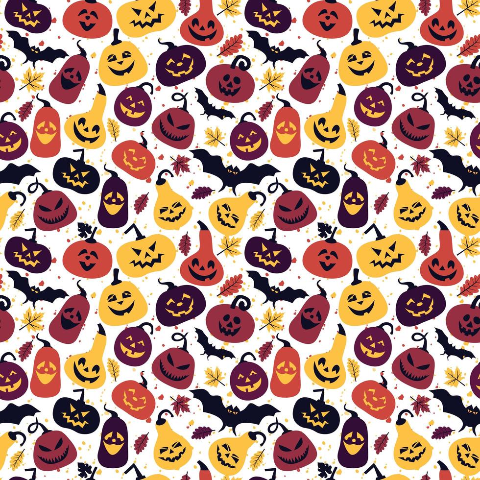 Halloween Hintergrund mit Kürbissen vektor