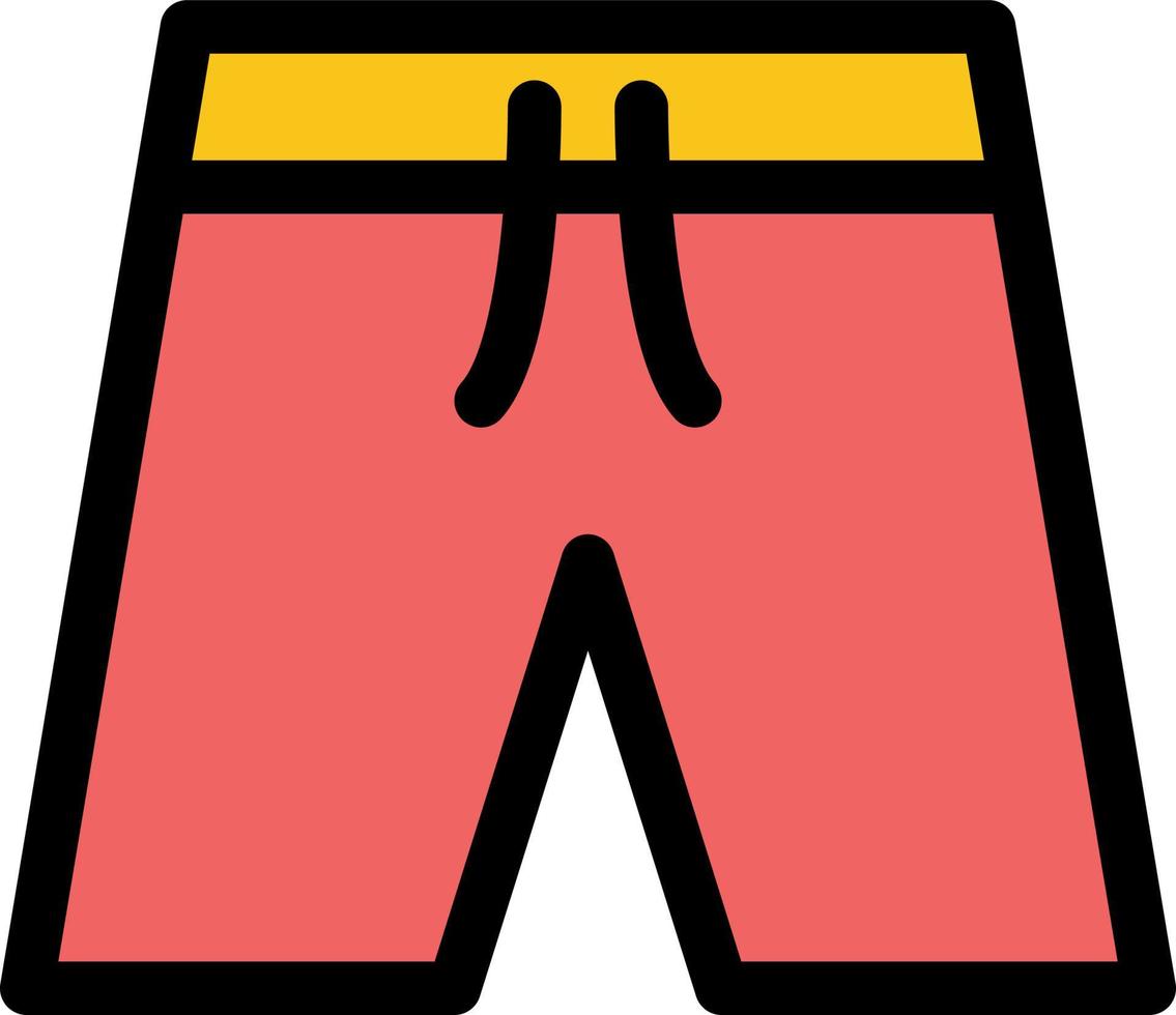 strandkleidung kurze shorts flache farbe symbol vektor symbol banner vorlage