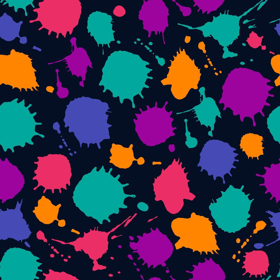 helle Farbe nahtloses Muster von handgezeichneten Flecken. vektor