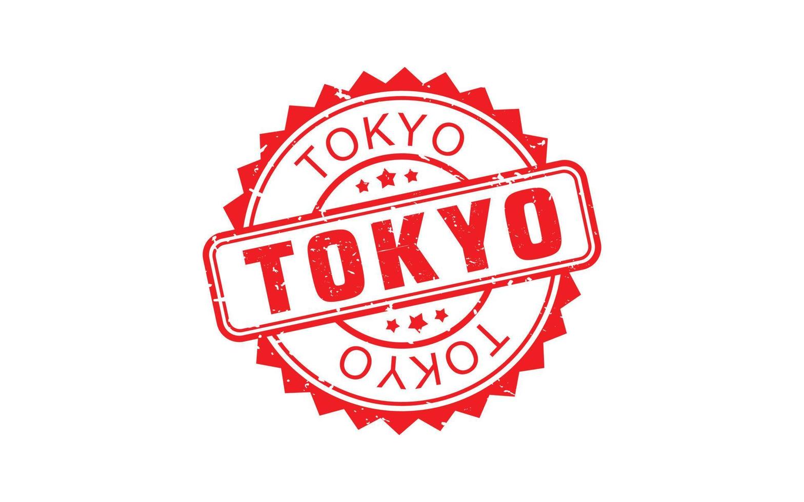 Tokio-Japan-Stempel mit Grunge-Stil auf weißem Hintergrund vektor