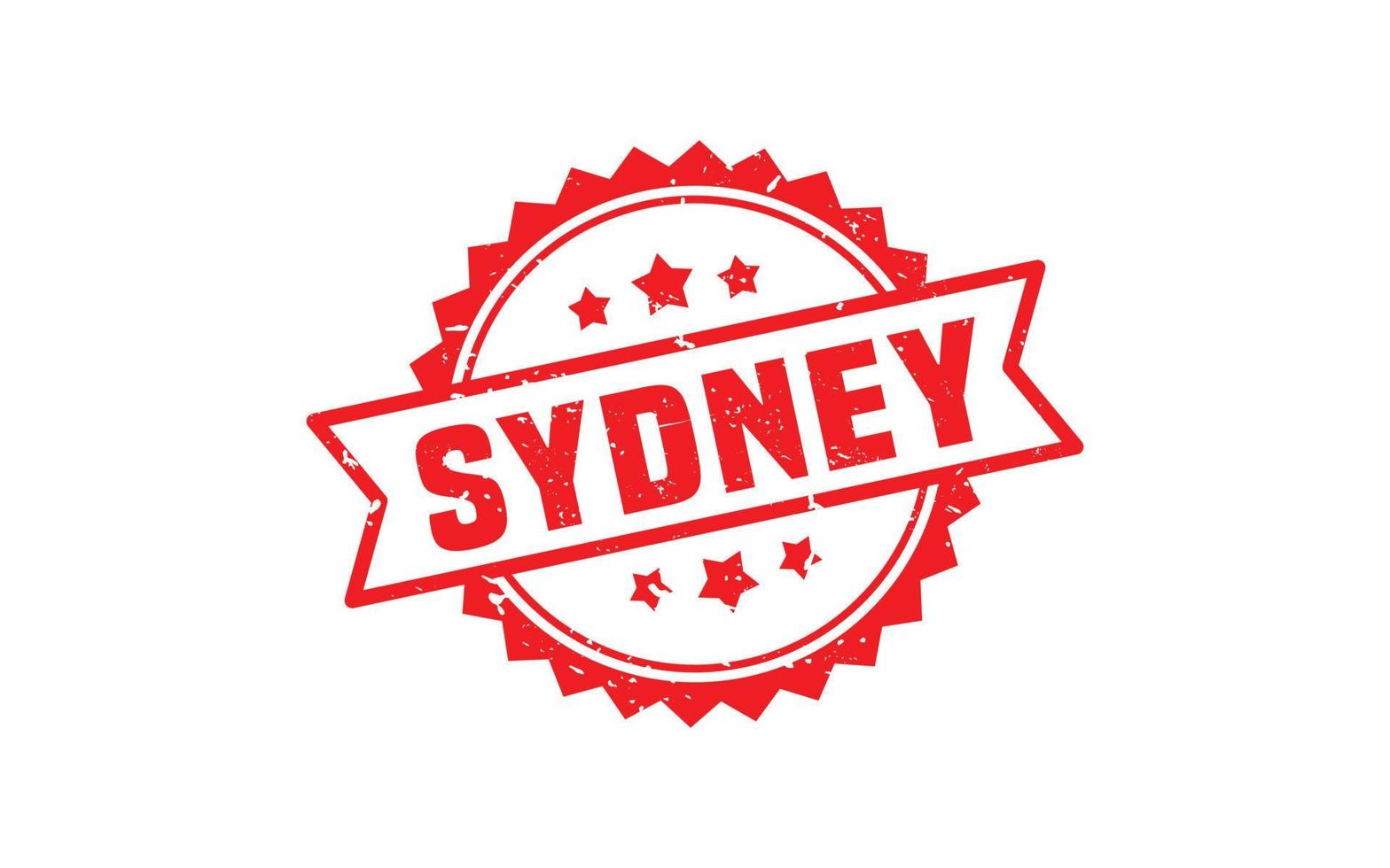 Sydney-Australien-Stempel mit Grunge-Stil auf weißem Hintergrund vektor