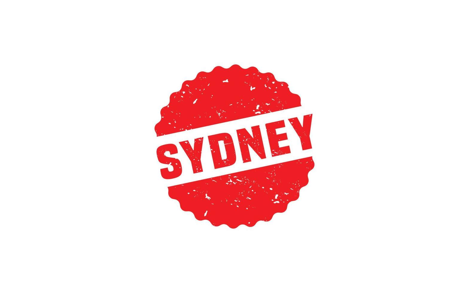 Sydney-Australien-Stempel mit Grunge-Stil auf weißem Hintergrund vektor