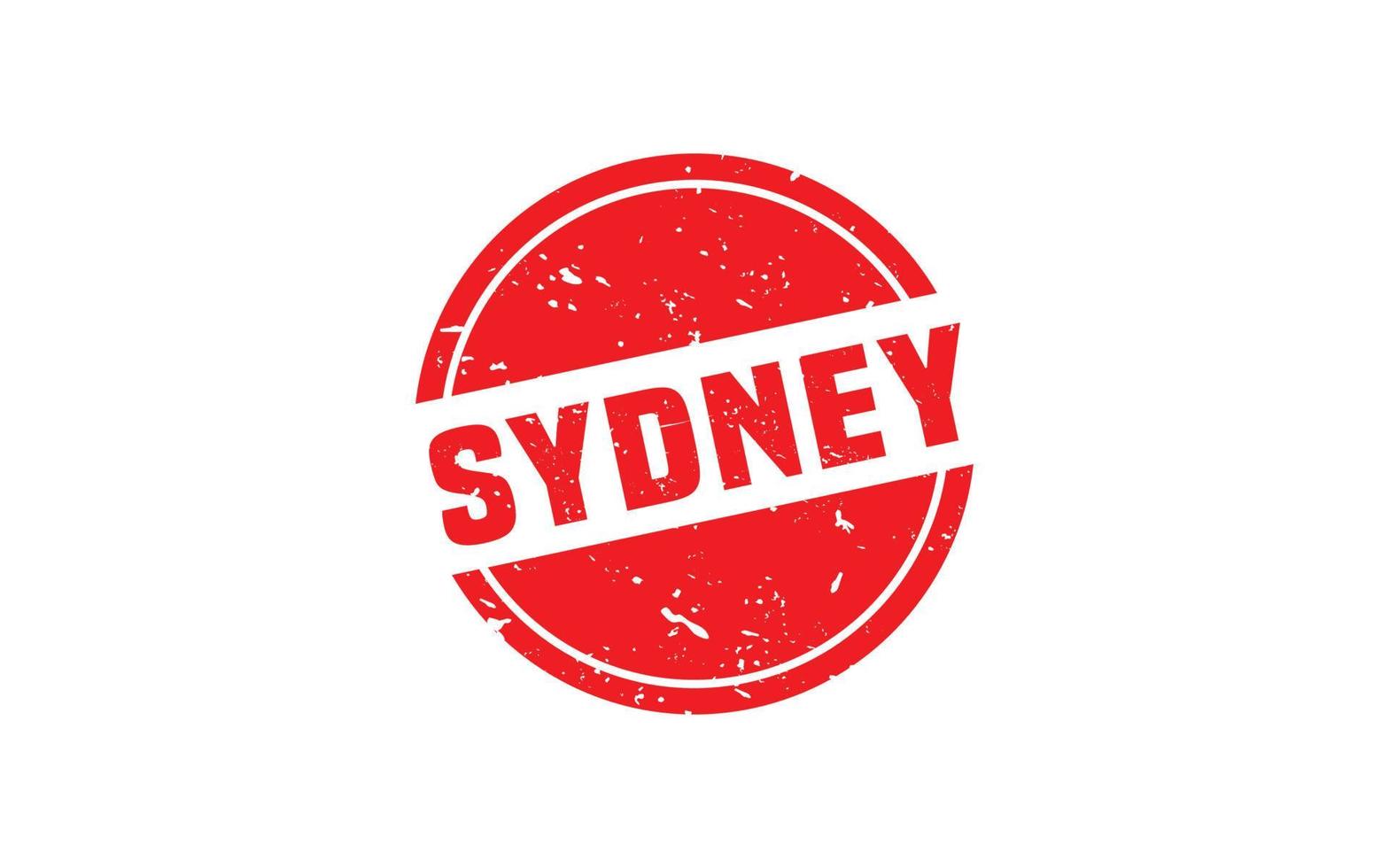 Sydney-Australien-Stempel mit Grunge-Stil auf weißem Hintergrund vektor