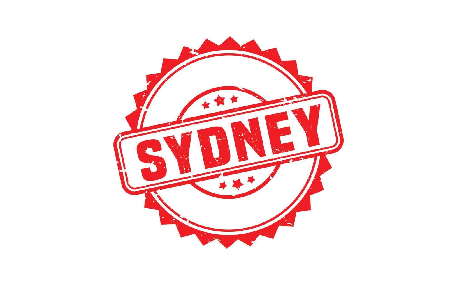 Sydney-Australien-Stempel mit Grunge-Stil auf weißem Hintergrund vektor