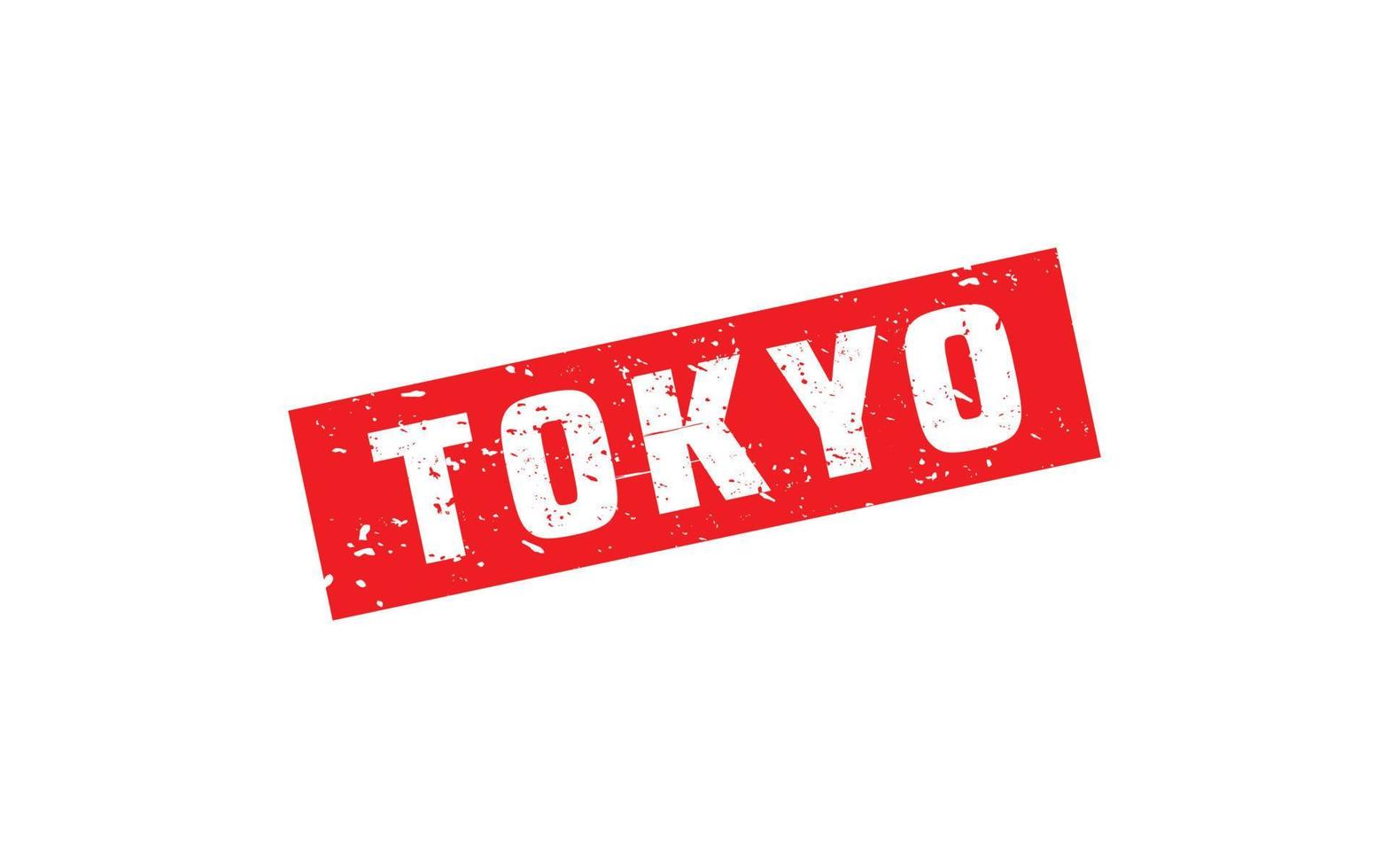 Tokio-Japan-Stempel mit Grunge-Stil auf weißem Hintergrund vektor