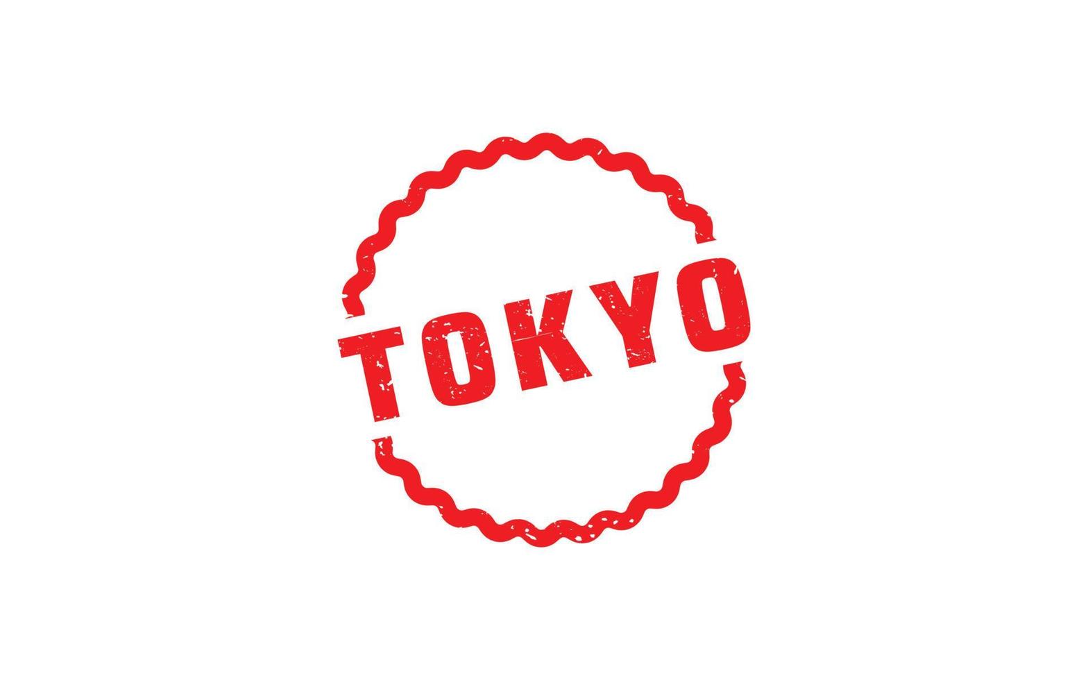 tokyo japan sudd stämpel med grunge stil på vit bakgrund vektor