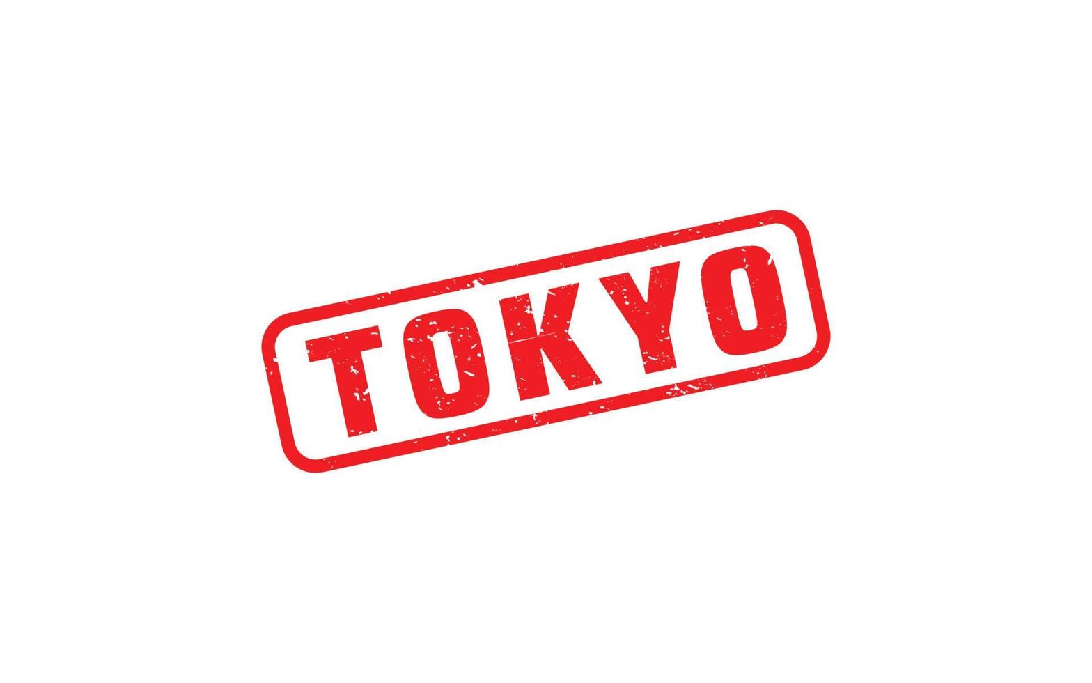 Tokio-Japan-Stempel mit Grunge-Stil auf weißem Hintergrund vektor