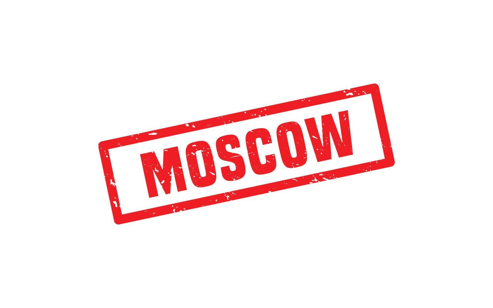 moskva ryssland sudd stämpel textur med grunge stil på vit bakgrund vektor