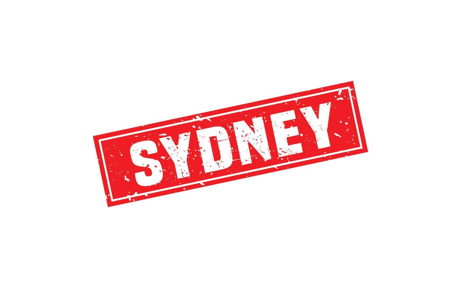 Sydney-Australien-Stempel mit Grunge-Stil auf weißem Hintergrund vektor