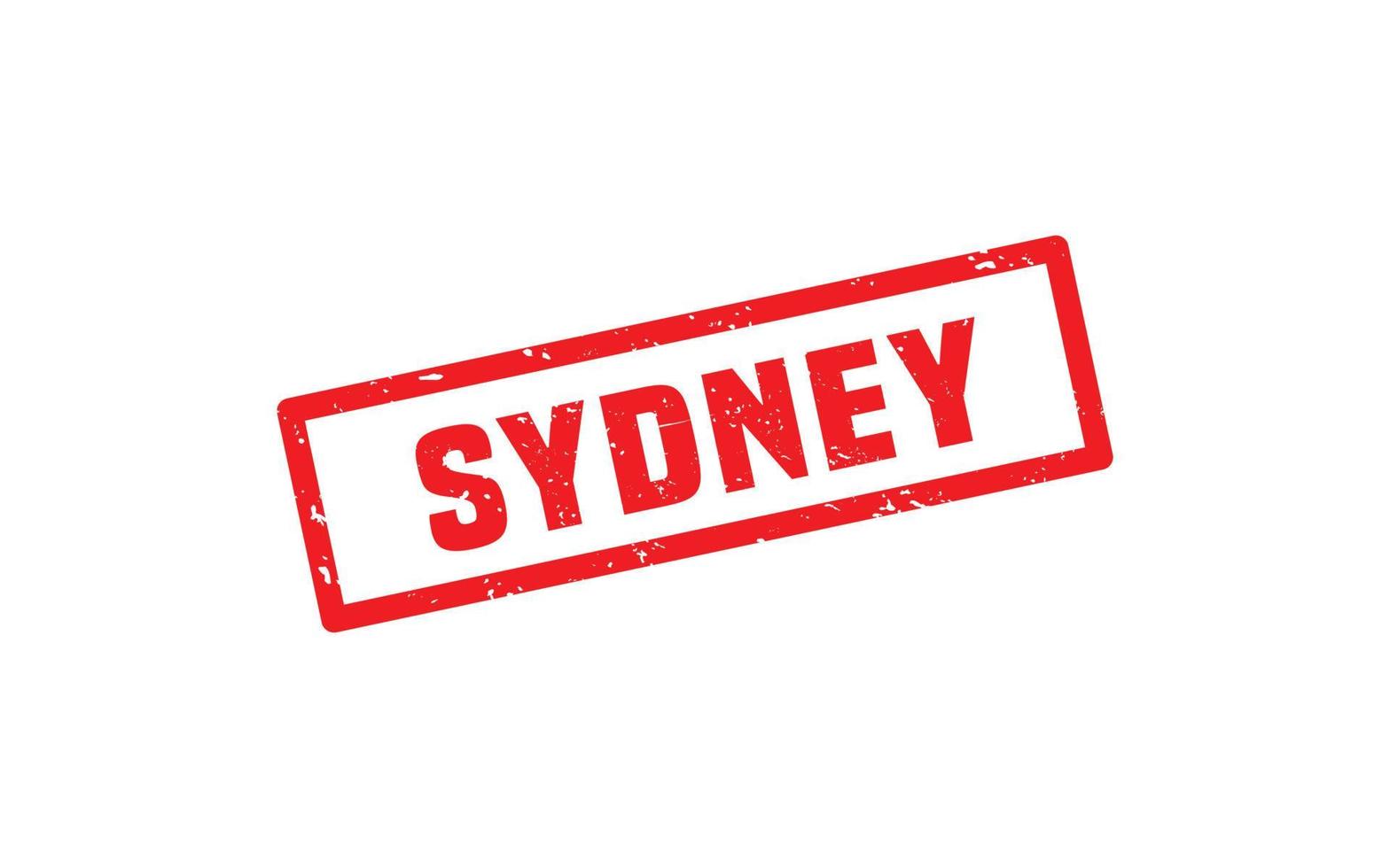 Sydney-Australien-Stempel mit Grunge-Stil auf weißem Hintergrund vektor