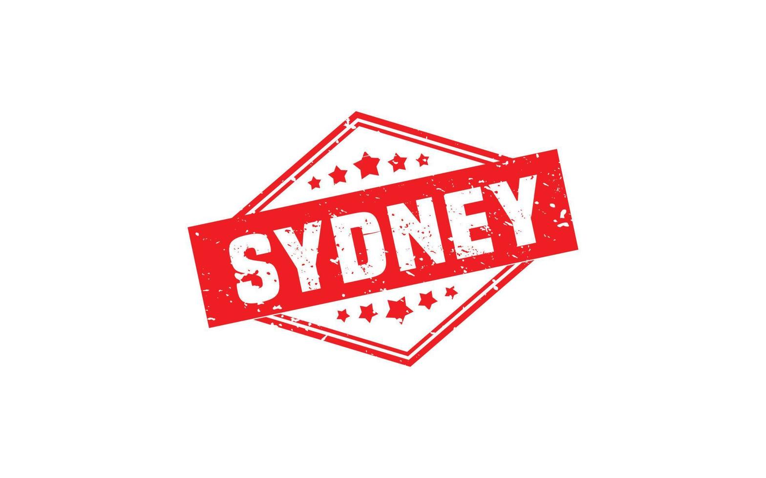 Sydney-Australien-Stempel mit Grunge-Stil auf weißem Hintergrund vektor