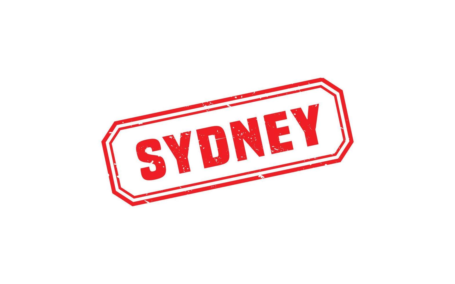 Sydney-Australien-Stempel mit Grunge-Stil auf weißem Hintergrund vektor