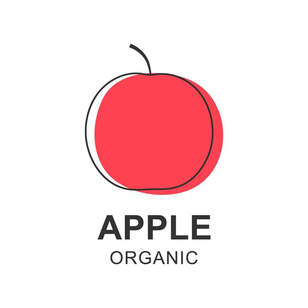 äpple logotyp isolerat på vit bakgrund vektor