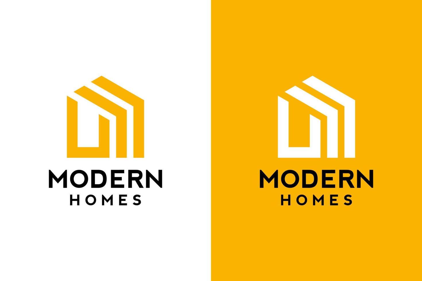 Logo-Design von u in Vektor für Bau, Haus, Immobilien, Gebäude, Eigentum. Minimale fantastische trendige professionelle Logo-Designvorlage auf doppeltem Hintergrund.