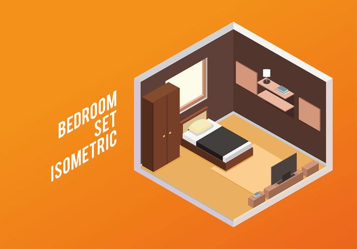 Sovrum Set Isometric Free Vector