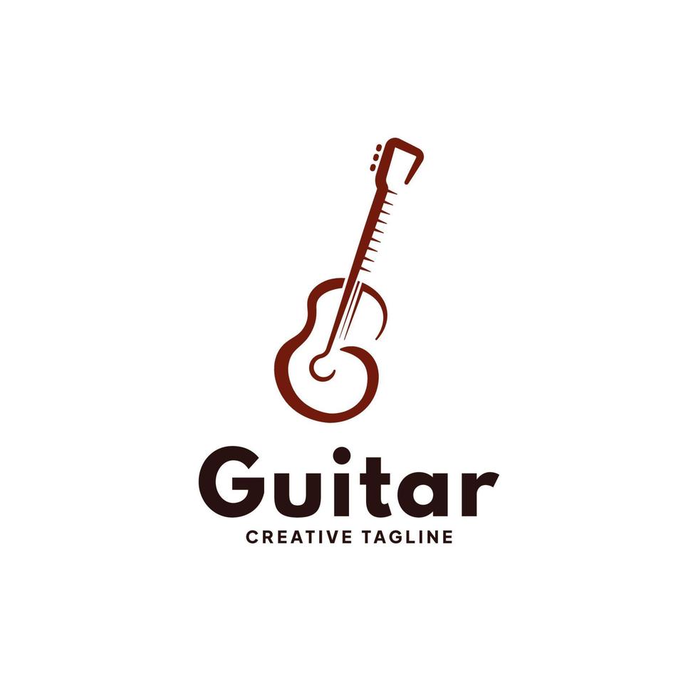 brev g linje stil ikon vektor. gitarr tecken eller symbol vektor
