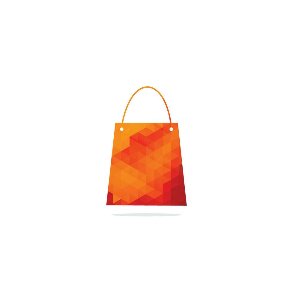 Einkaufstasche-Symbol-Logo-Vektor-Design für Online-Shop vektor