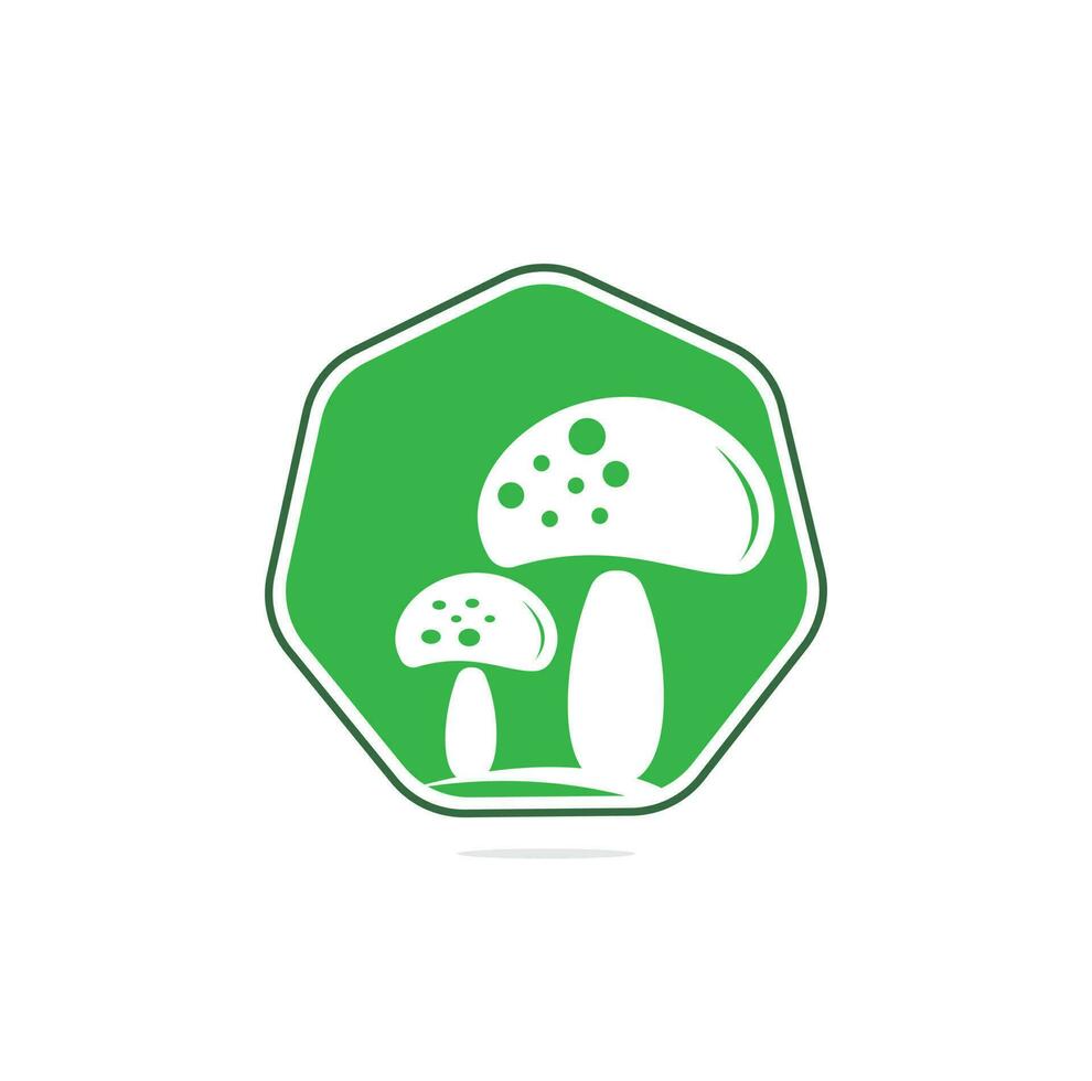 gesunde Pilz-Logo-Vektorvorlage. Pilz-Logo. vektor