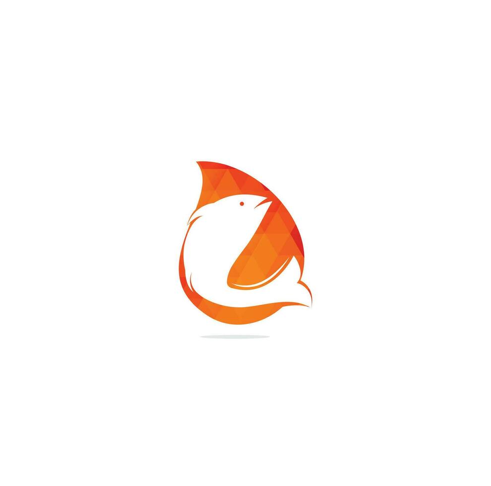 fisk släppa form begrepp vektor logotyp design. fiske logotyp begrepp.
