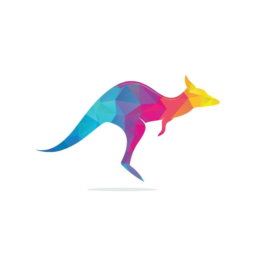 känguru logotyp design vektor mall. känguru snabb logotyp begrepp