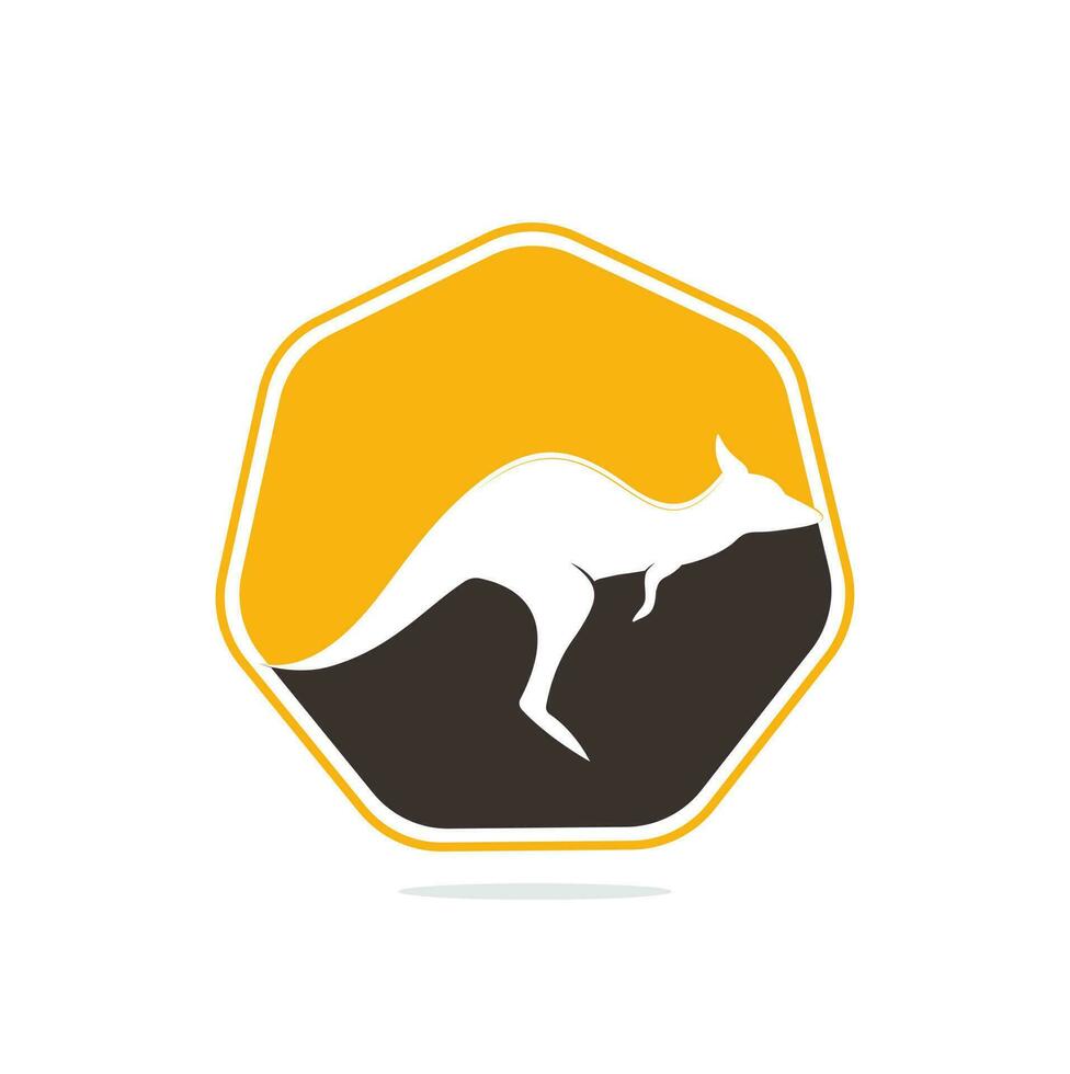 Känguru-Logo-Design-Vektorvorlage. Känguru-schnelle Logo-Konzepte vektor